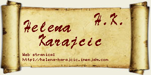 Helena Karajčić vizit kartica